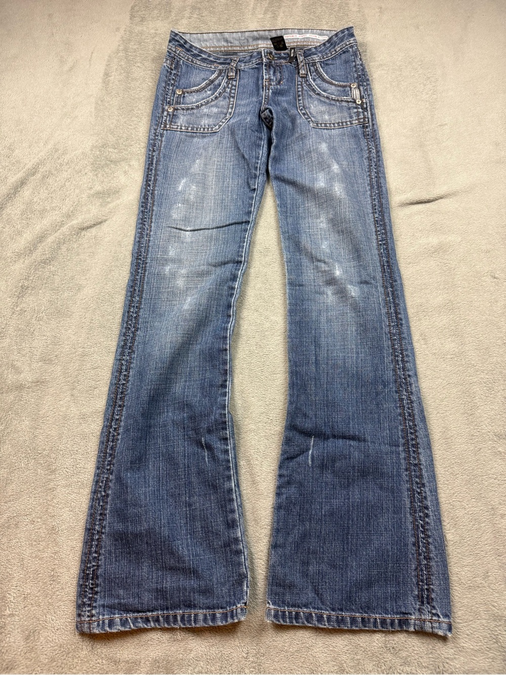 Y2K Buffalo Jeans David Bitton Women’s Bootcut Jeans Distressed McBling Chic
